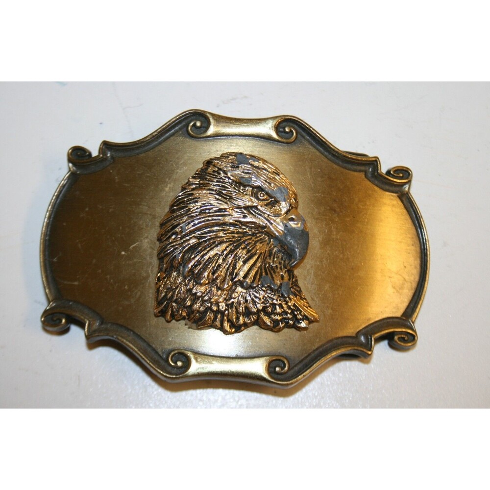 Vintage 1980 Biker Motorcycle Eagle Raintree Aged Belt Buckle Rare HARLEY
